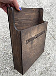 "Куточок споживача" для аркушів А4 (30х24х6 см), колір Коричневий | Era Creative Wood, фото 3