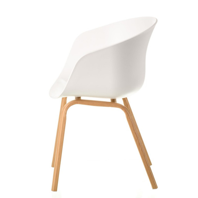 Стул Vital white пластиковое сидение белое на ножках- E6408_фото