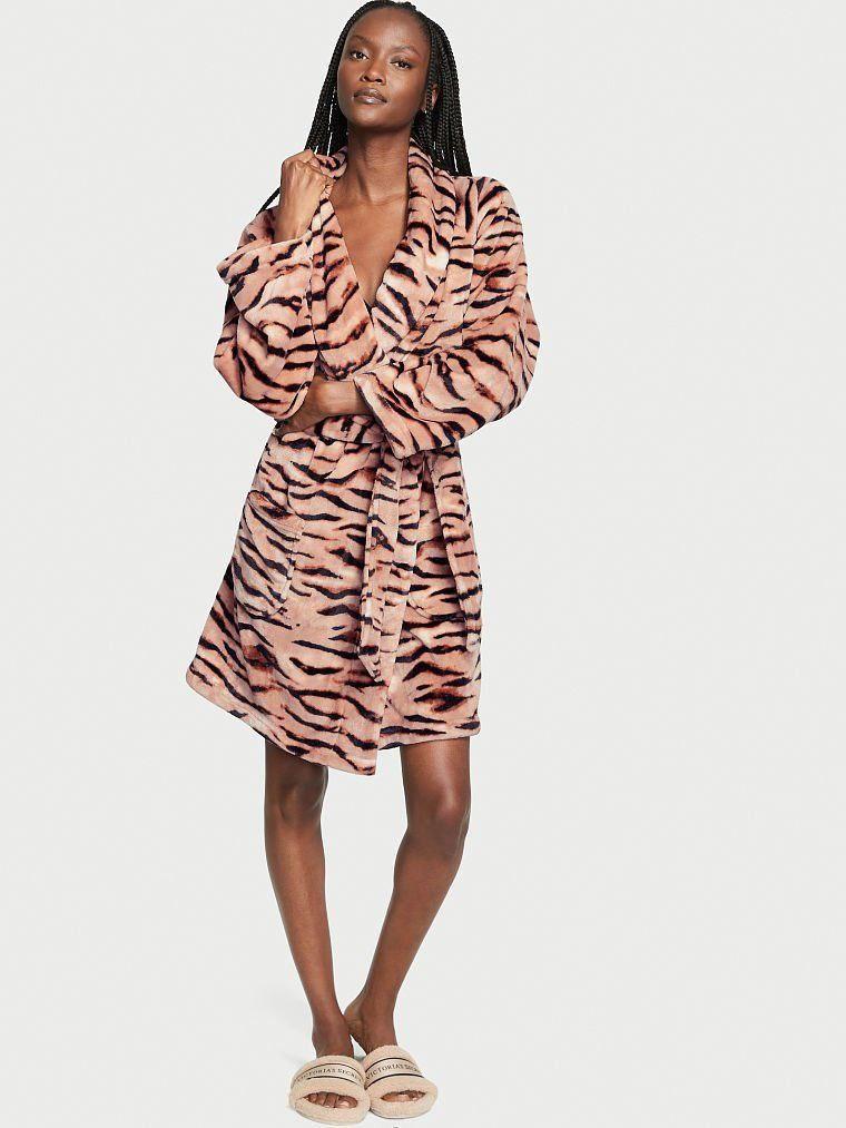 Плюшевий Халат Victoria's Secret Cozy Plush Robe, Тигровий, фото 1