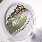 Жіночі шкіряні кеди оливкового кольору біла підошва, фото 4