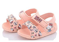 Босоножки резиновые Hello Kitty на девочку, пудровые, 28 (18,5 см)