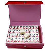 Гра Маджонг у червоній коробці 5х16х10 см (В1242)