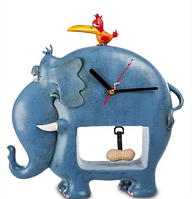 Часы детские настенные с маятником "Слон и птичка" от канадского производителя World of Stratford