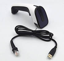 Сканер дротовий V10 USB image CCD 1D, білий Asianwell Арт.41899