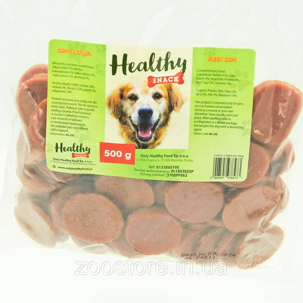 Ласощі для собак Медальйони з кролика 500г HEALTHY SNACK