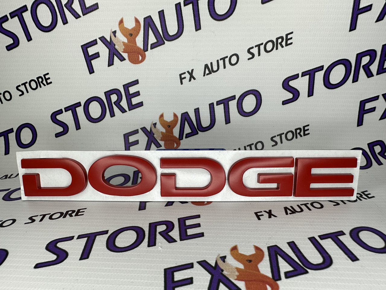 Емблема Логотип шильдик DODGE Червоний 200 X 24 мм