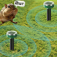 Комплект отпугивателей грызунов и насекомых Garden Pro 2 шт на солнечной батареи ультразвуковой