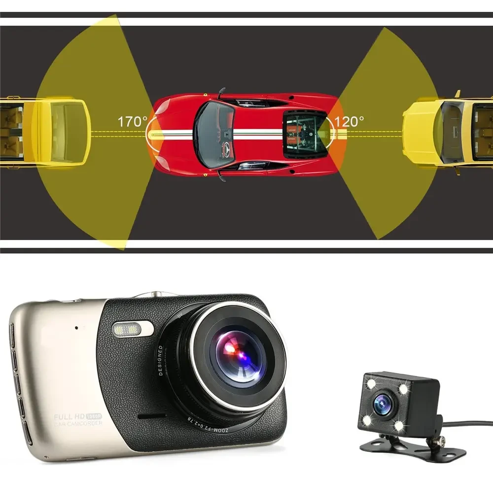 Автомобильный видеорегистратор UKC CSZ-Z14A Full HD 1080P 2 камеры + Подарок Антибликовые очки для водителей - фото 3 - id-p1819751434