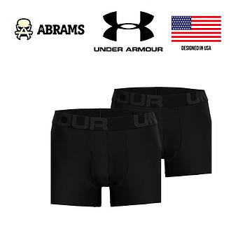 Чоловічі боксери (труси) 2 пари Under Armour UA Tech Mesh 3in 2 Pack | Black