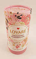 Чай зеленый в тубусе Lovare Strawberry marshmallow Ловаре Клубничный зефир 80 гр