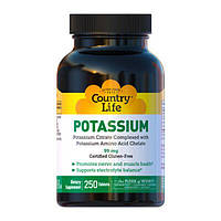 Potassium Калій 99 мг таблетки №250 ТМ Кантрі Лайф / Country Life