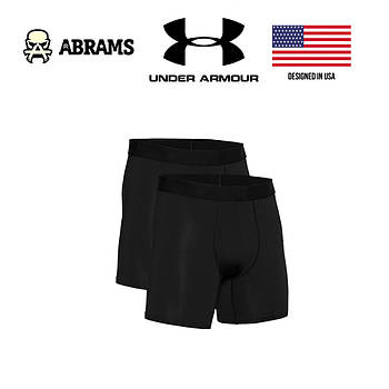 Чоловічі боксери (труси) 2 пари Under Armour UA Tech Mesh 6in 2 Pack | Black