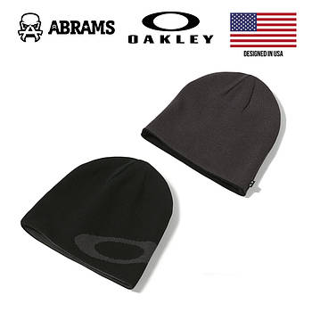 Шапка двостороння Oakley Mainline Beanie - Jet Black  /  Grey