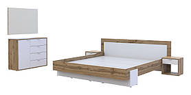 Спальня Hugo 5 Doros Тахо / Білий  ДСП. Спальний гарнітур у сучасному стилі. Меблевий гарнітур спальний