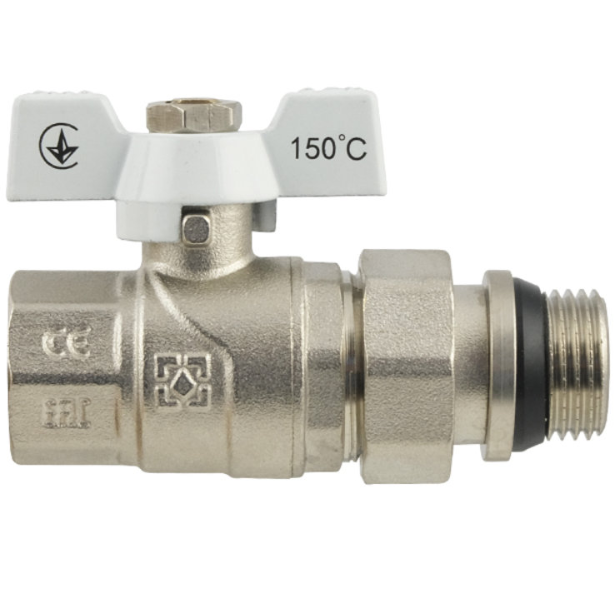 Кран кульовий 1/2" з американкою (кран-американка) RAFTEC (Німеччина)