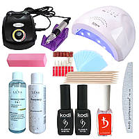 Стартовий набір для манікюру для початківців з фрезером ZS-603 65W 45000об/хв та лампою SUN One 48W