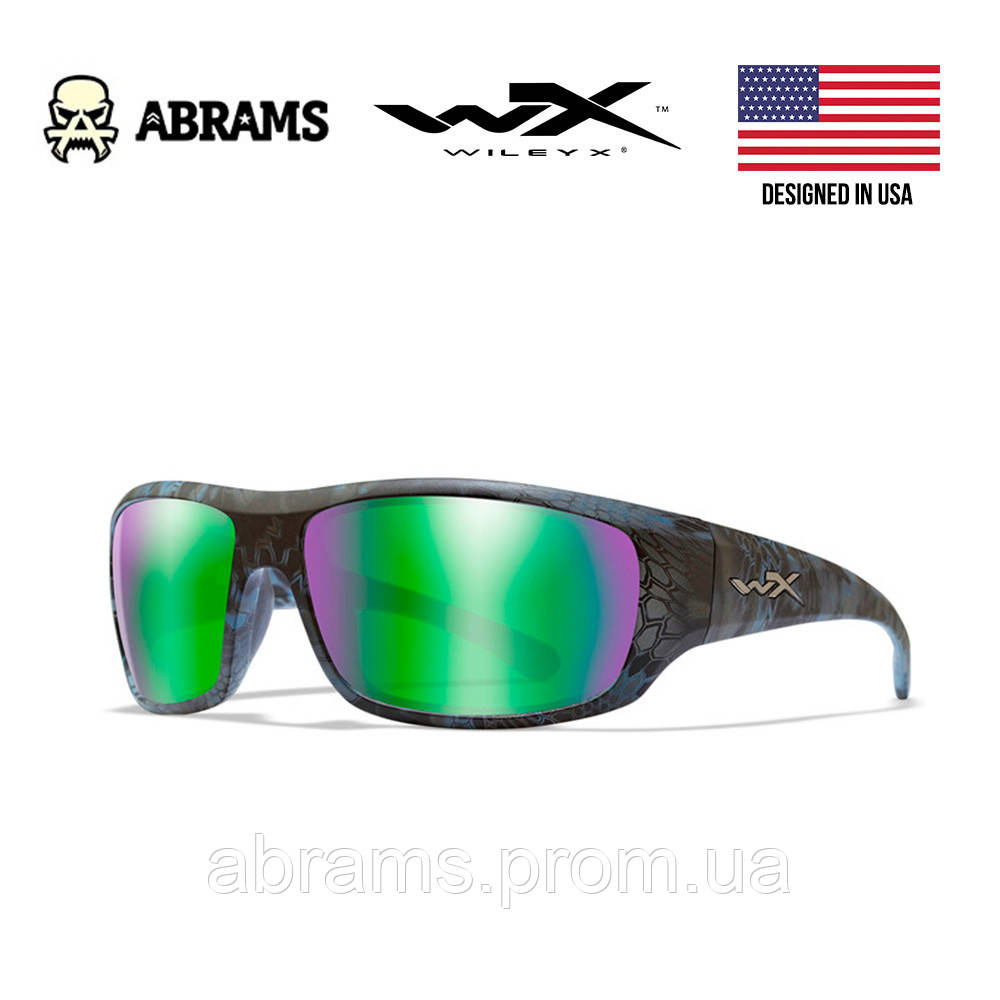 Окуляри балістичні Wiley X OMEGA Polarized Emerald Mirror Kryptek® Neptune™ Frame