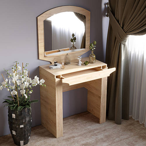 Косметический столик в спальню с ящиком Либерти дуб крафт золотой ...