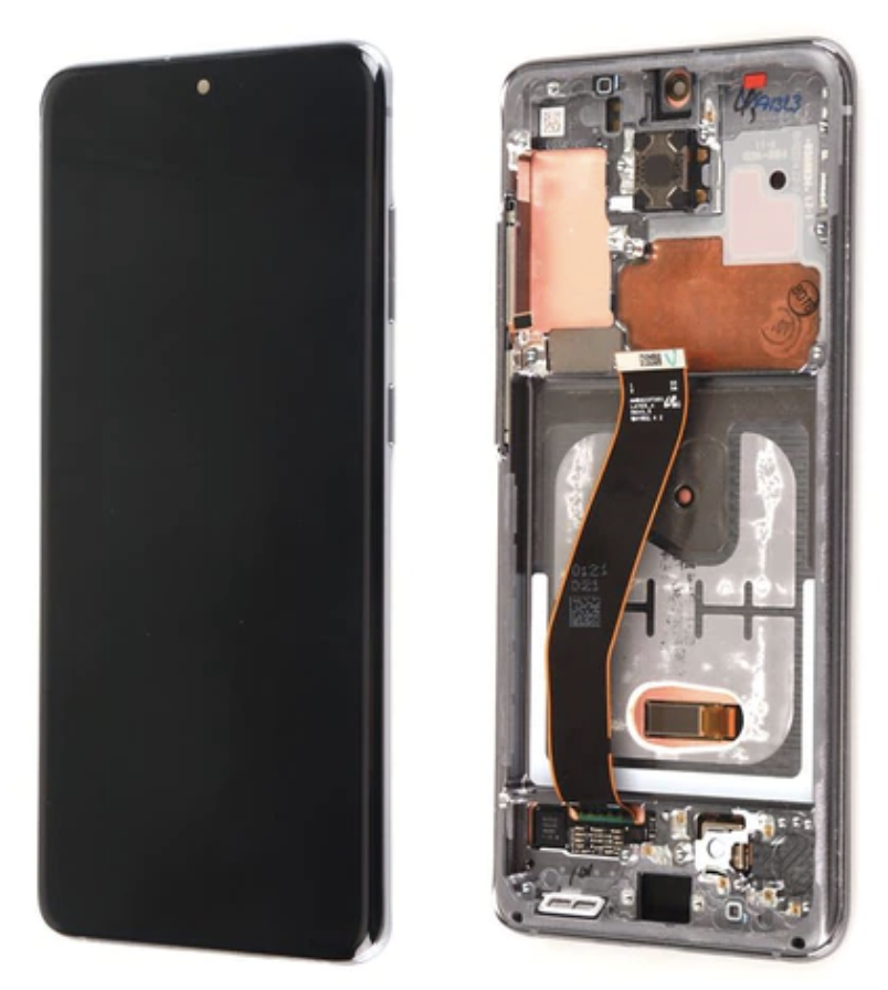 Дисплей (екран) для Samsung G985F Galaxy S20+ + тачскрин, чорний, з передньою панеллю, Cosmic Black, оригінал,