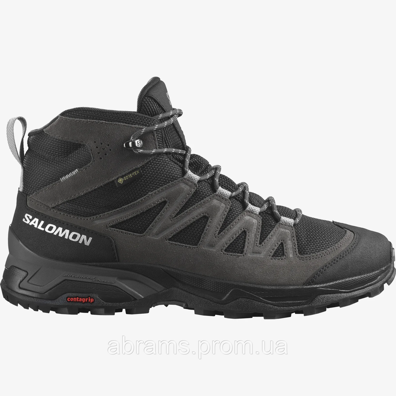 Черевики Salomon X WARD Leather MID GTX з водонепроникною мембраною Gore-Tex® | Phantom/Black/Magnet - фото 3 - id-p1819764045