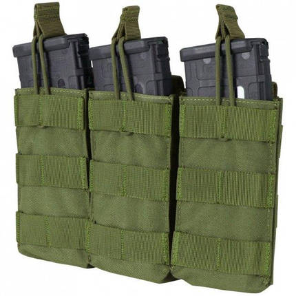 Підсумок для магазинів AR карабіна потрійний відкритий молле Condor M4/M16 TRI OPEN TOP MAG POUCH MA27 Олива, фото 1