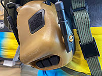 Активні навушники Earmor M32H Helmet Version | Coyote Brown, фото 7