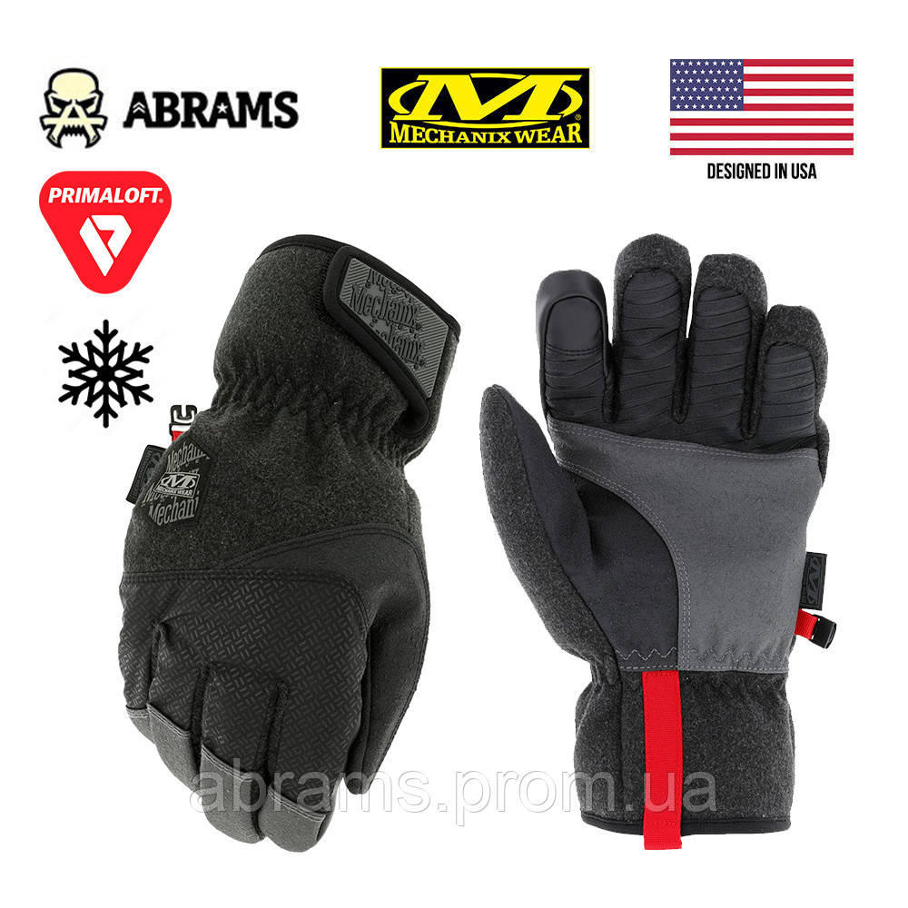 Утеплені рукавички Mechanix ColdWork Windshell Primaloft | Grey/Black