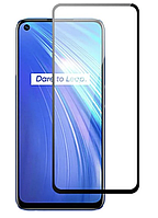 Захисне скло для Realme 6, Full Glue, колір чорний