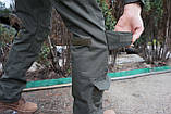Штани олива з липучками для утяжки та кишенями, фото 4