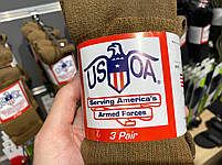 Шкарпетки антимікробні USOA | Coyote (три пари), фото 4