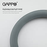 Змішувач для кухні на дві води GAPPO G4398-30 з гнучким виливом, сірий/хром, фото 8
