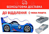 Кровать-машинка 70*155 Драйв/Drive D011 BMW Синий