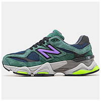 Мужские / женские кроссовки New Balance 9060 Green Nightwatch U9060GRE зелёные замшевые нью беланс NB 9060