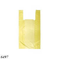 Пакеты майка Люкс желтые 25х45 см (160шт)