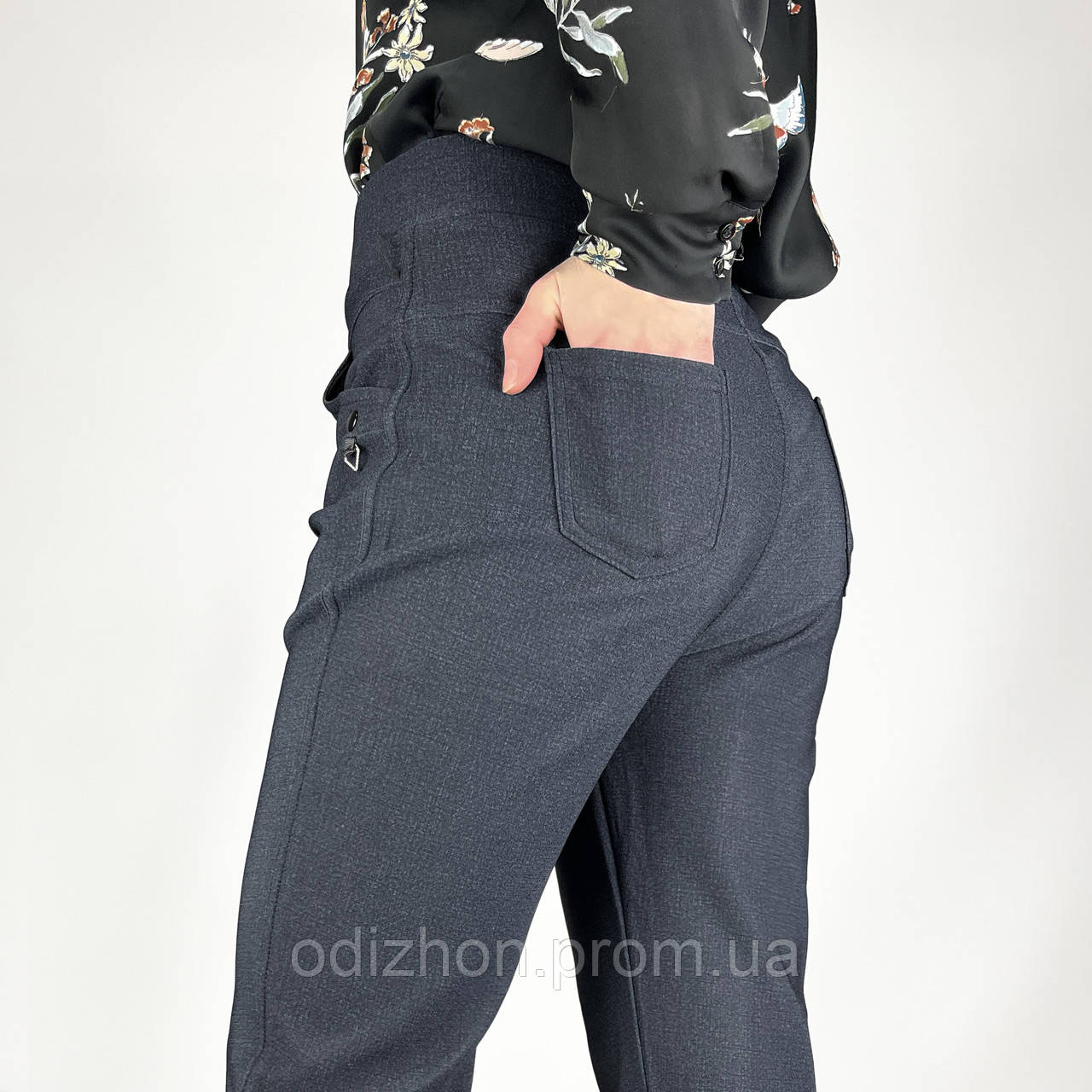 Брюки женские классические в больших размерах Лосины с карманами Батал 2XL (50 размер) - фото 7 - id-p1819833511