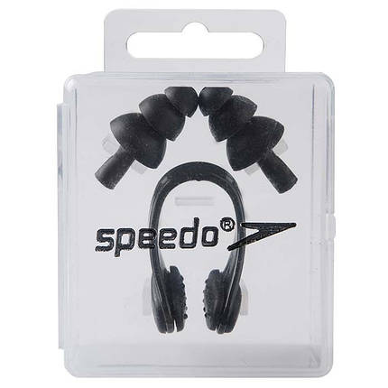 Силіконові беруші та кліпса для носа чорна Speedo, фото 2