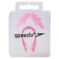 Силіконові беруші та кліпса для носа рожева Speedo