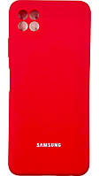 Чехол Soft touch для Samsung Galaxy A22 5G (на самсунг а22 5ж) красный