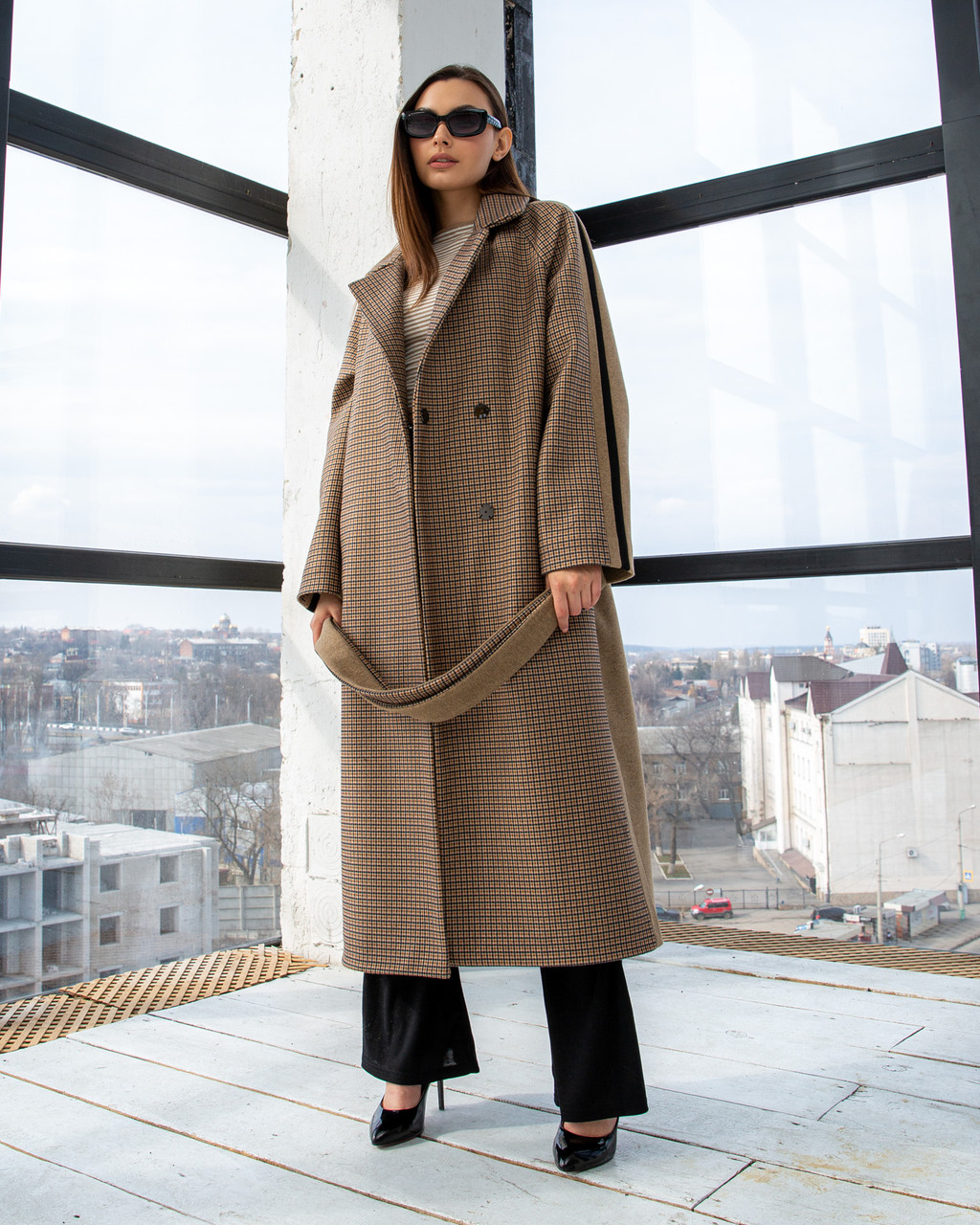 Жіноче демісезонне пальто ПВ-260 кемел, розміри 42,50, фото 1