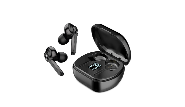 Бездротові навушники XQISIT TW300 ANC 3h Wireless чорні, фото 1