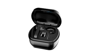 Бездротові навушники XQISIT TW300 ANC 3h Wireless чорні, фото 5