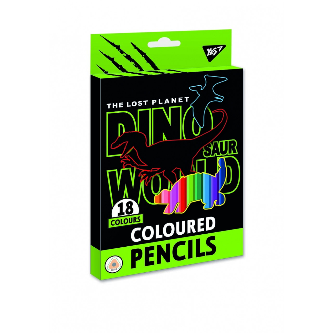 Олівці YES 18 цв Dino, фото 1