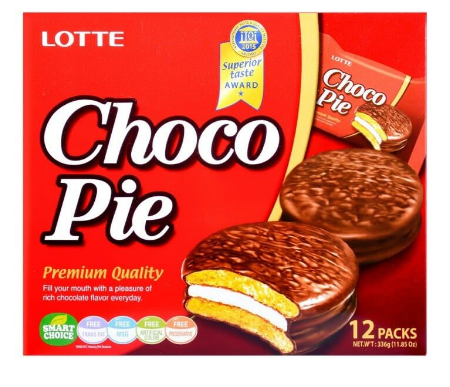 Купить Чокопай ChocoPie Lotte шоколадное печенье 462г 33г*14шт. (Корея ...