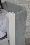 Ліжечко дитяче Верес Монако Велюр, біло/сірий, фото 7