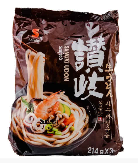 Лапша свежая Удон c морепродуктами Udon Seafood SAMLIP 642г - фото 1 - id-p1819858795