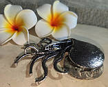 Серебристый кулон- брошка  с натуральным аммонитом, фото 9