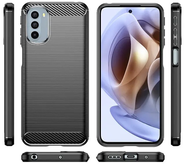 Гумовий чохол для Motorola G31 чорний протиударний бампер