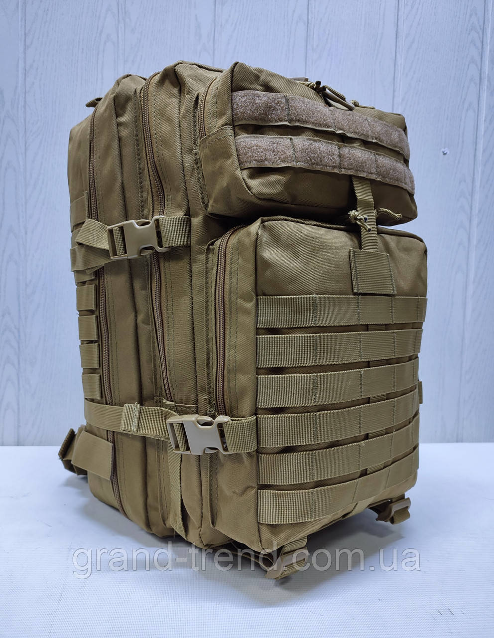 Військовий тактичний рюкзак 45 літрів пісочний колір