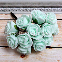 Букет трояндочок з фоамірану, 2,2 см, бліда м'ята