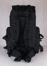Туристичний рюкзак на 85 літрів чорний колір, фото 2